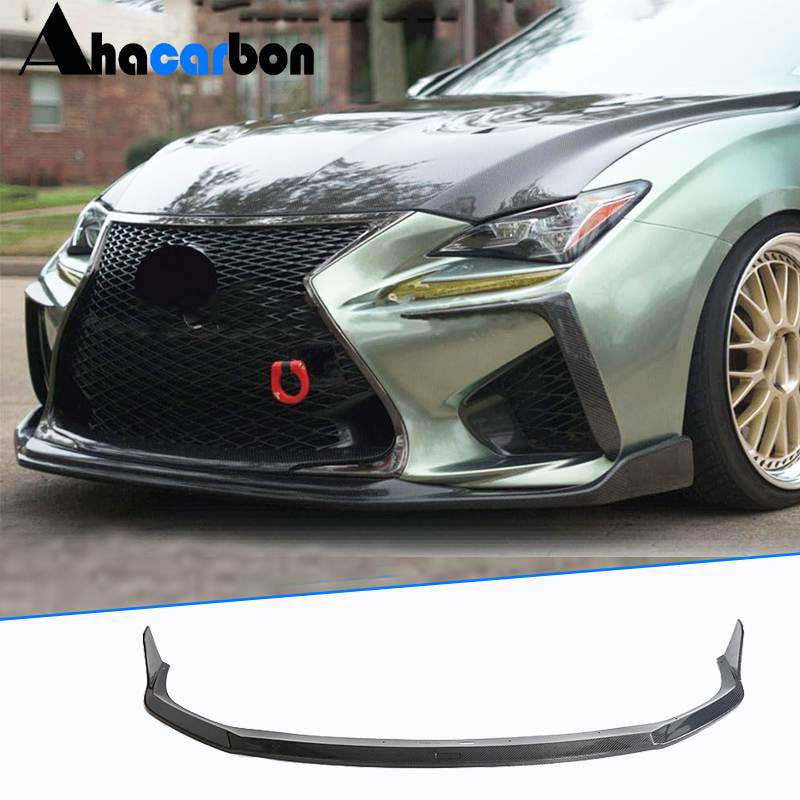Lexus RCF RC-F Base Coupe 2-Door 2015-2018 Front Bumper Lip Carbon Fiber-Ahacarbon