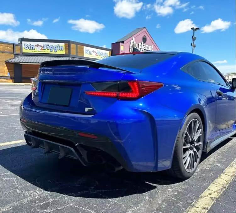 Lexus RC F Base Coupe 2-Door 2015-2018 Rear Bumper Diffuser Carbon Fiber-Ahacarbon