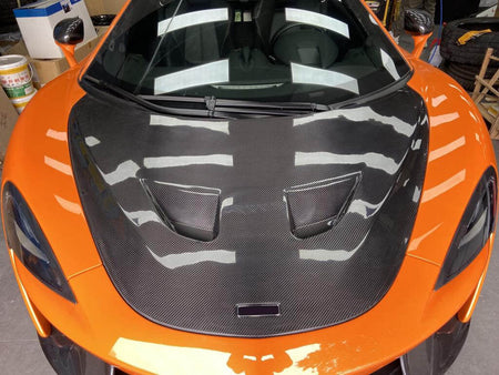 McLaren 540C 570S 600LT 2015-2020 Front Bonnet Hood Engine Cover Dry Carbon Fiber-Ahacarbon