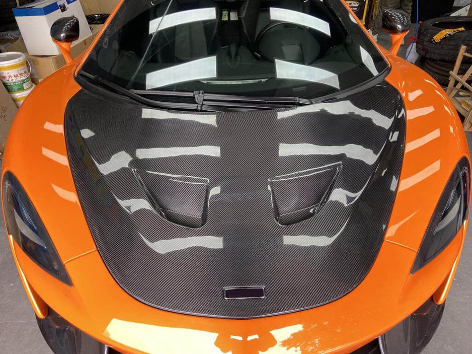 McLaren 540C 570S 600LT 2015-2020 Front Bonnet Hood Engine Cover Dry Carbon Fiber-Ahacarbon