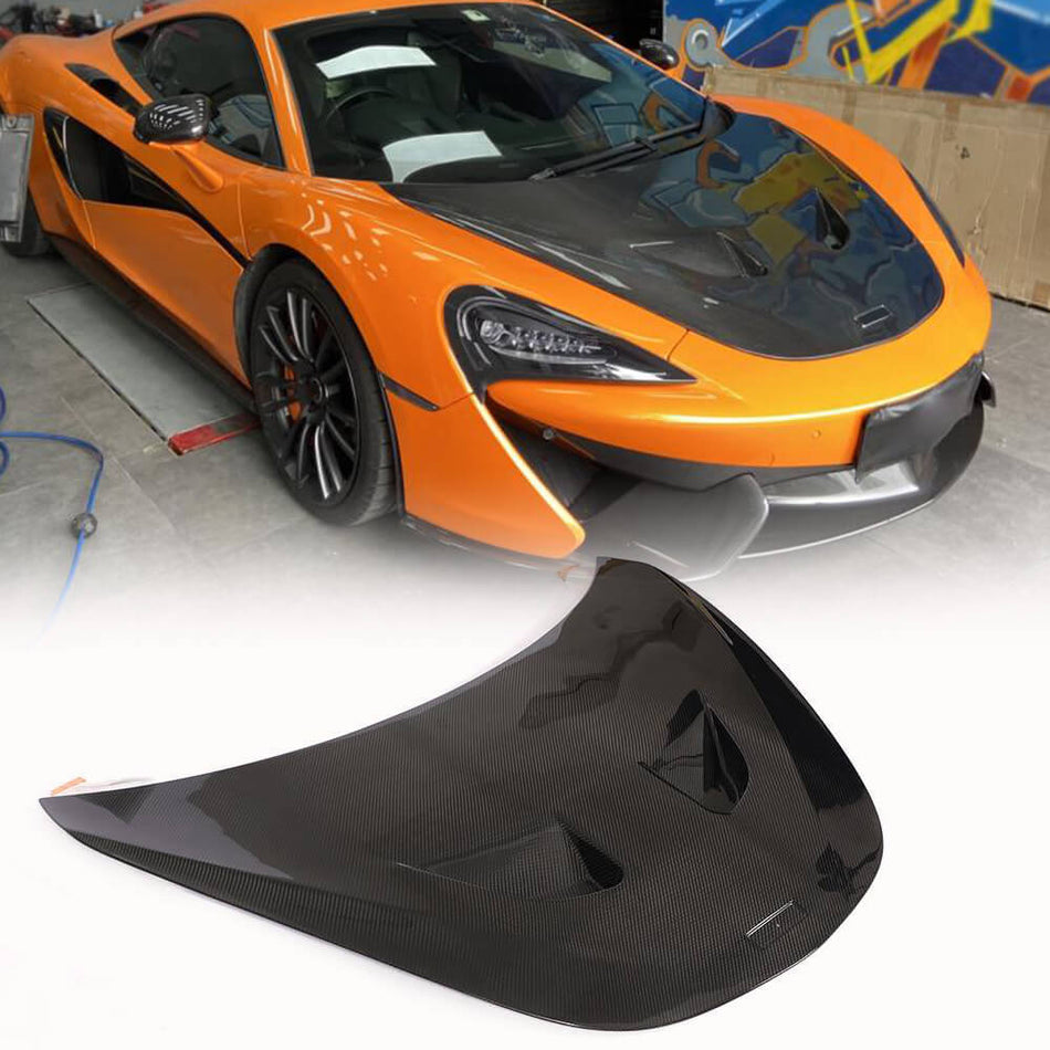 McLaren 540C 570S 600LT 2015-2020 Front Bonnet Hood Engine Cover Dry Carbon Fiber-Ahacarbon