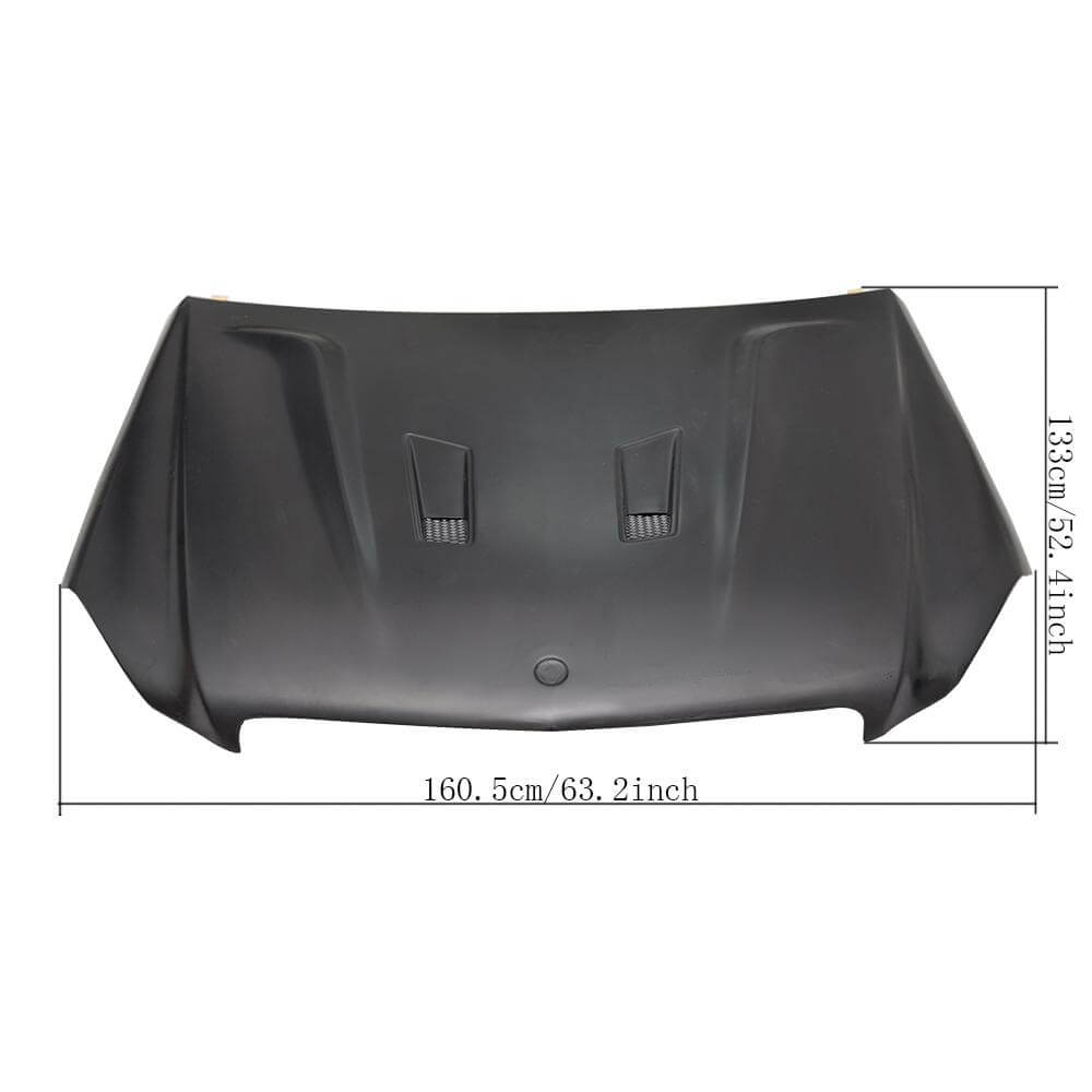 Mercedes Benz C Class W204 C63 Sedan 4-Door 2012-2014 Engine Bonnet Hood Cover Black FRP-Ahacarbon