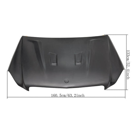 Mercedes Benz C Class W204 C63 Sedan 4-Door 2012-2014 Engine Bonnet Hood Cover Black FRP-Ahacarbon