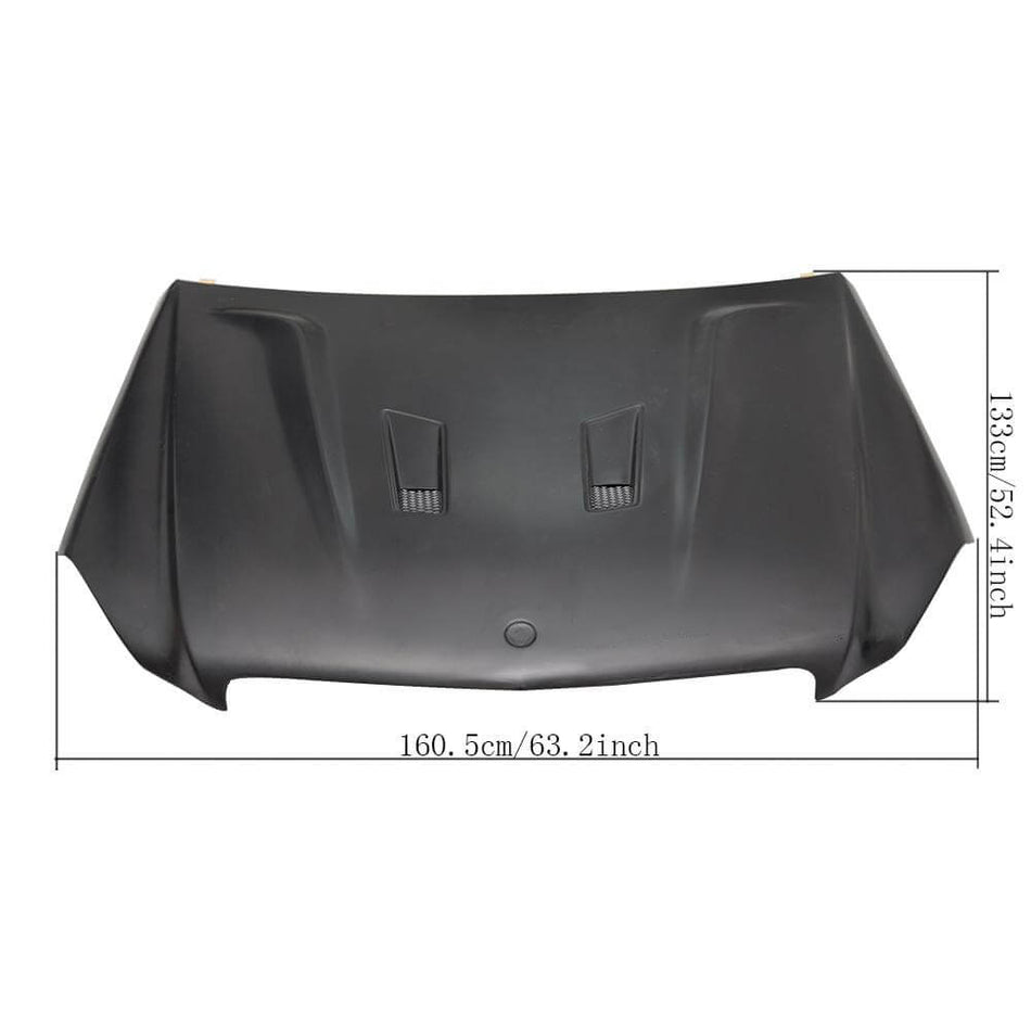 Mercedes Benz C Class W204 C63 Sedan 4-Door 2012-2014 Engine Bonnet Hood Cover Black FRP-Ahacarbon