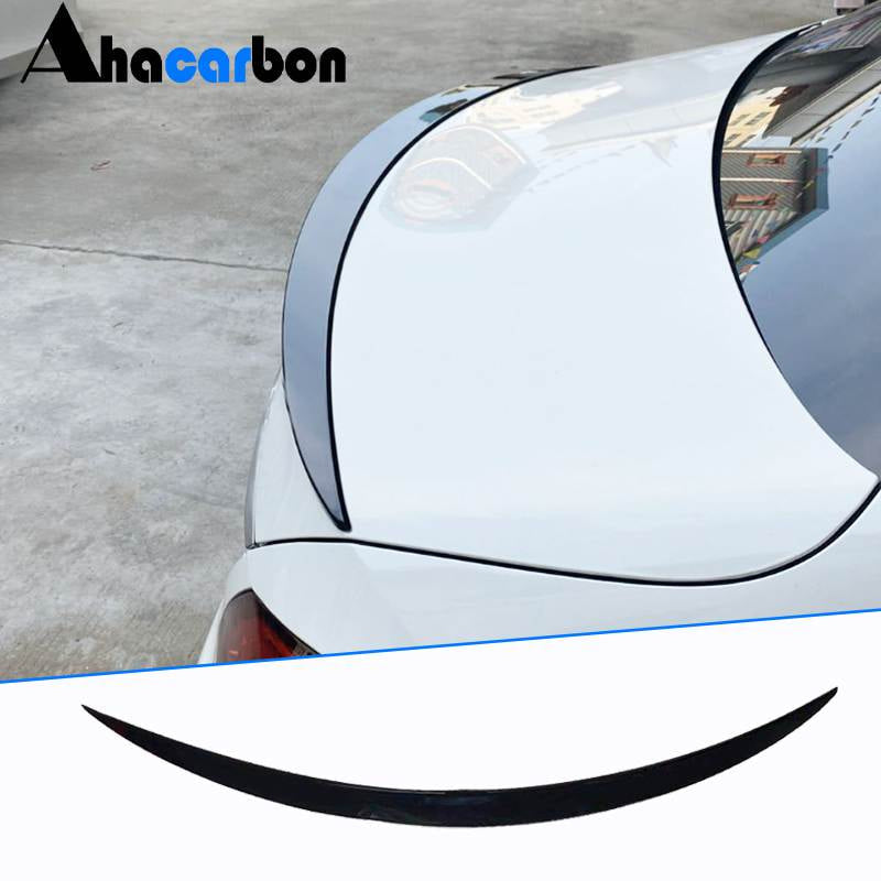 Mercedes Benz C Class W205 2015-2020 Rear Spoiler Glossy Black ABS-Ahacarbon