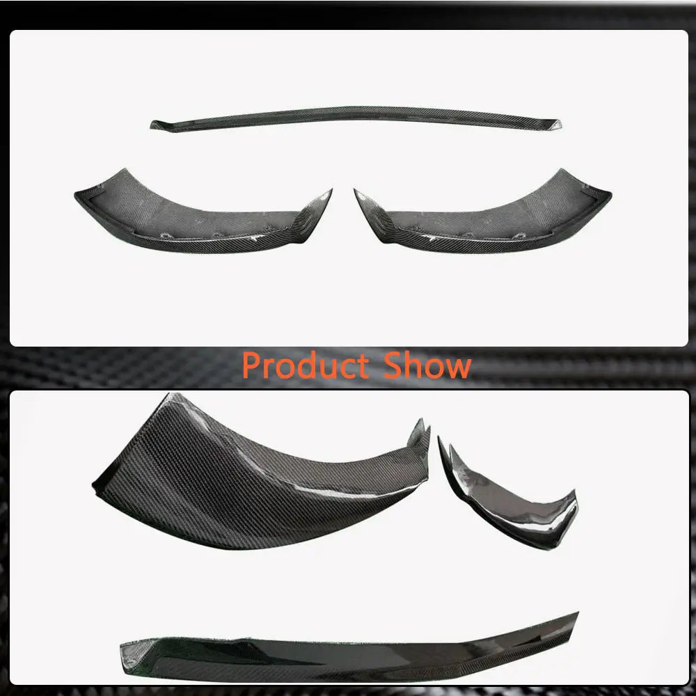 Mercedes Benz S Class W222 Sport Sedan 4-Door 2018-2022 Front Bumper Lip Carbon Fiber-Ahacarbon