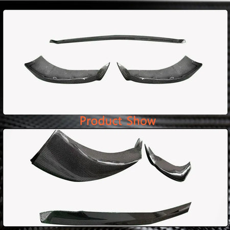 Mercedes Benz S Class W222 Sport Sedan 4-Door 2018-2022 Front Bumper Lip Carbon Fiber-Ahacarbon