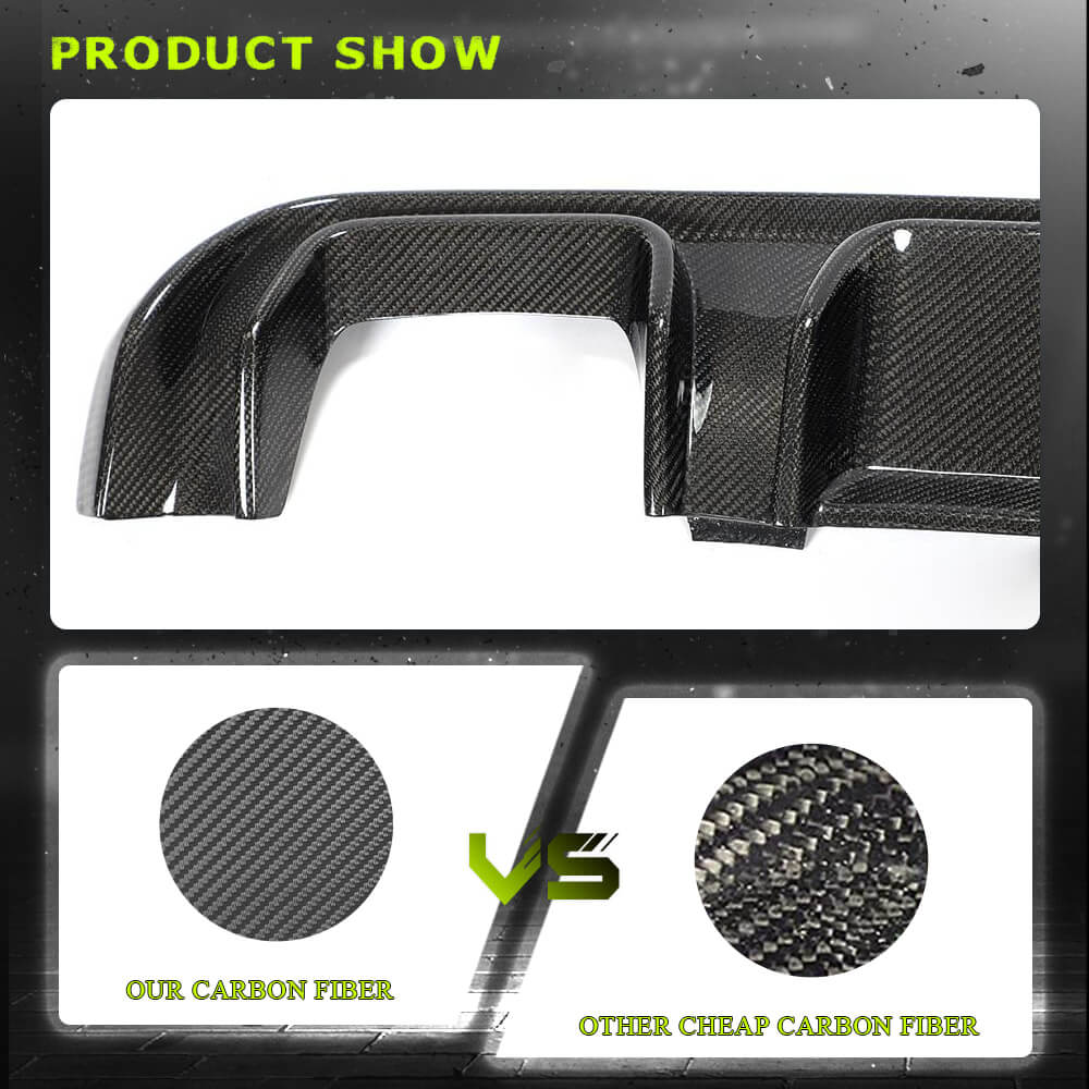 Mercedes Benz V Class W447 V220d V250 Van 4-Door 2016-2018 Rear Bumper Diffuser Carbon Fiber-Ahacarbon