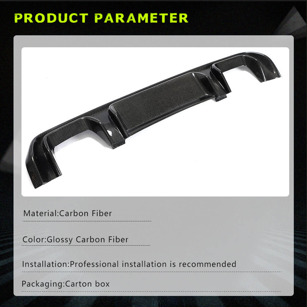 Mercedes Benz V Class W447 V220d V250 Van 4-Door 2016-2018 Rear Bumper Diffuser Carbon Fiber-Ahacarbon