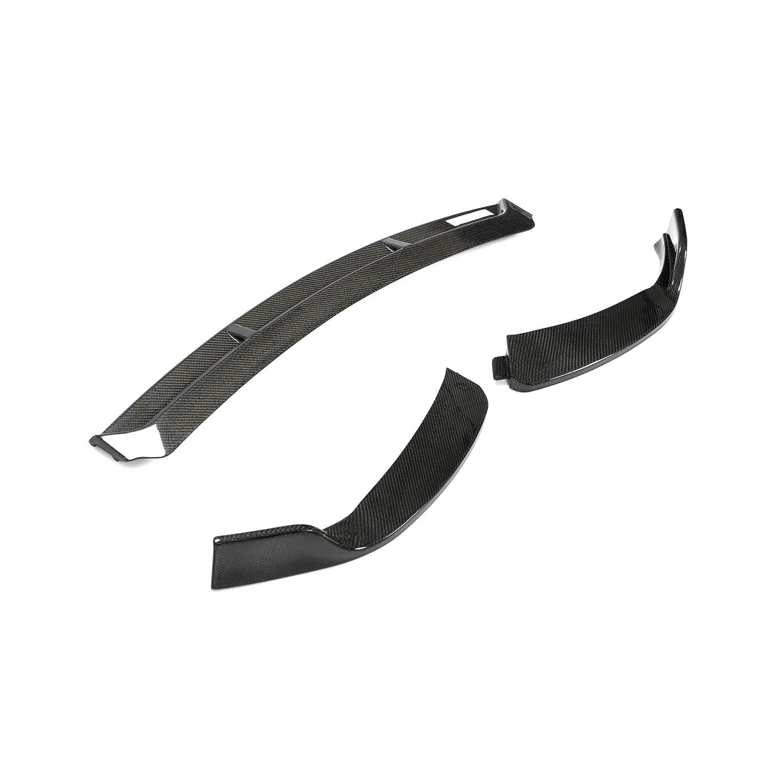 Mercedes Benz W205 C300 C350 Sport C43 AMG Facelift 2019-2021 Front Bumper Lip Carbon Fiber-Ahacarbon