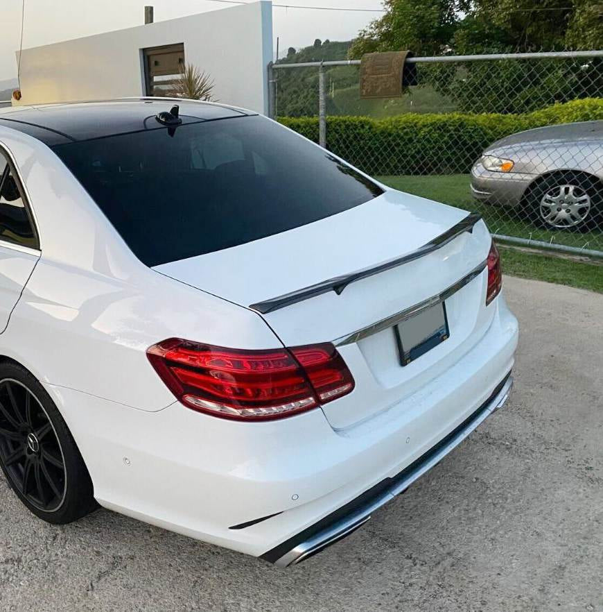 Mercedes Benz W212 Sedan 2010-2016 Rear Trunk Spoiler Carbon Fiber-Ahacarbon
