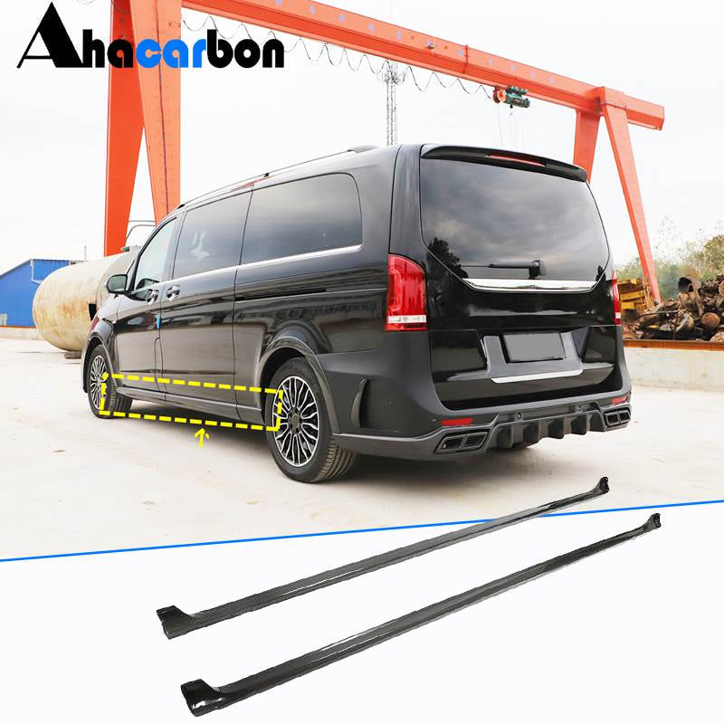 Mercedes Benz W447 Vito 2016-2019 Side Skirts Dry Carbon Fiber-Ahacarbon