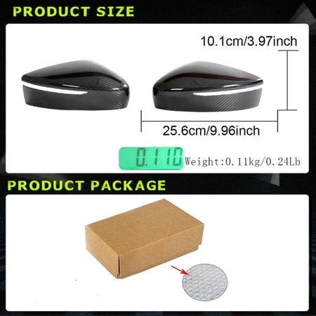 Nissan 400Z 2023+ Mirror Covers Add-on Dry Carbon Fiber-Ahacarbon