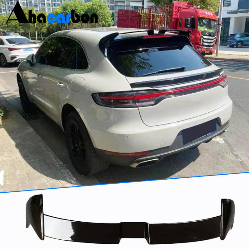 Porsche Macan 95B SUV 2014-2020 Rear Roof Spoiler Gloss Black ABS-Ahacarbon