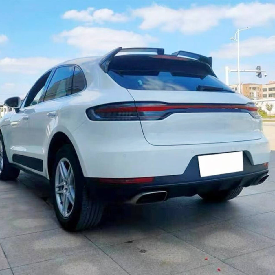 Porsche Macan 95B SUV 2014-2020 Rear Roof Spoiler Gloss Black ABS-Ahacarbon