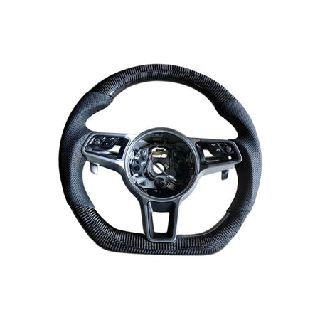 For Porsche Panamera 971 2017-2020 Carbon Fiber Steering Wheel Covers Interior Parts-Ahacarbon