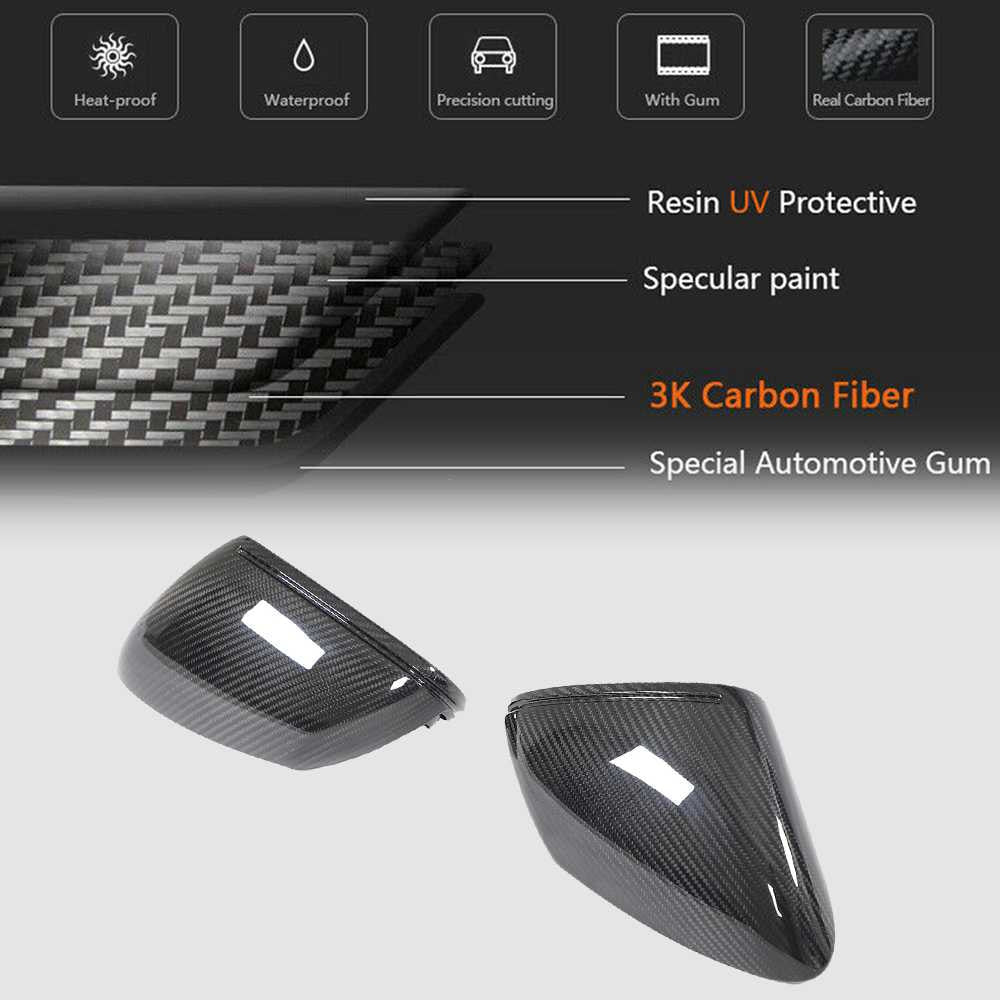 Porsche Taycan 9J1 Turbo S 2019-2021 Mirror Covers Replacment Style Dry Carbon Fiber-Ahacarbon