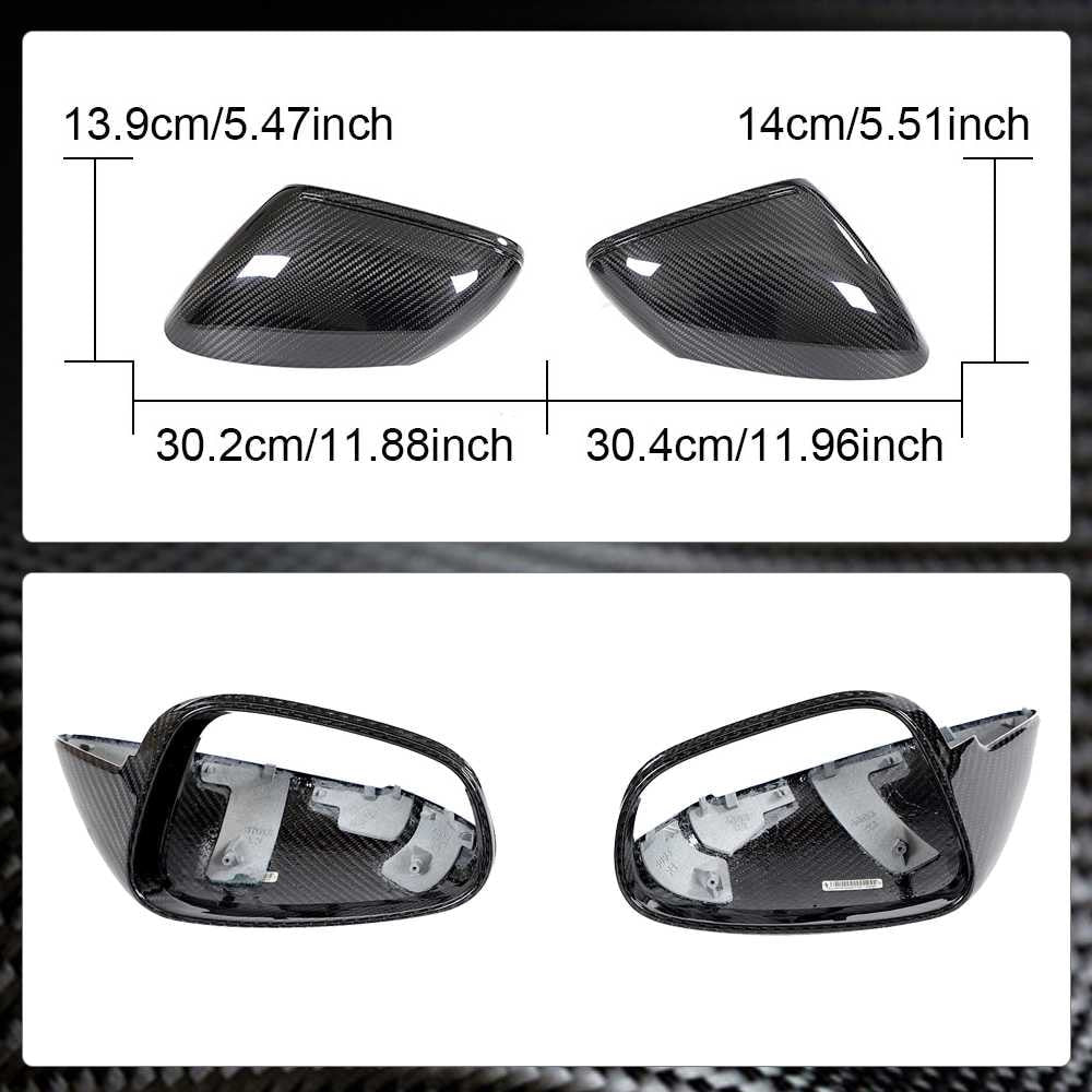 Porsche Taycan 9J1 Turbo S 2019-2021 Mirror Covers Replacment Style Dry Carbon Fiber-Ahacarbon