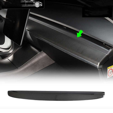 Tesla Model 3 2023 Dashboard Decorative Bright Strip Interior Dry Carbon Fiber-Ahacarbon