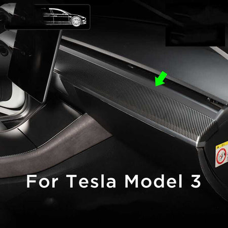 Tesla Model 3 2023 Dashboard Decorative Bright Strip Interior Dry Carbon Fiber-Ahacarbon