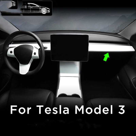 Tesla Model 3 2023 Dashboard Decorative Bright Strip Interior Dry Carbon Fiber-Ahacarbon