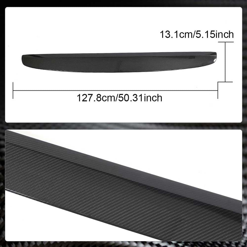 Tesla Model 3 2023 Dashboard Decorative Bright Strip Interior Dry Carbon Fiber-Ahacarbon