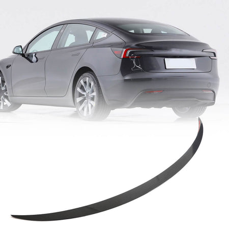 Tesla Model 3 2023 Rear Trunk Spoiler Dry Carbon Fiber-Ahacarbon