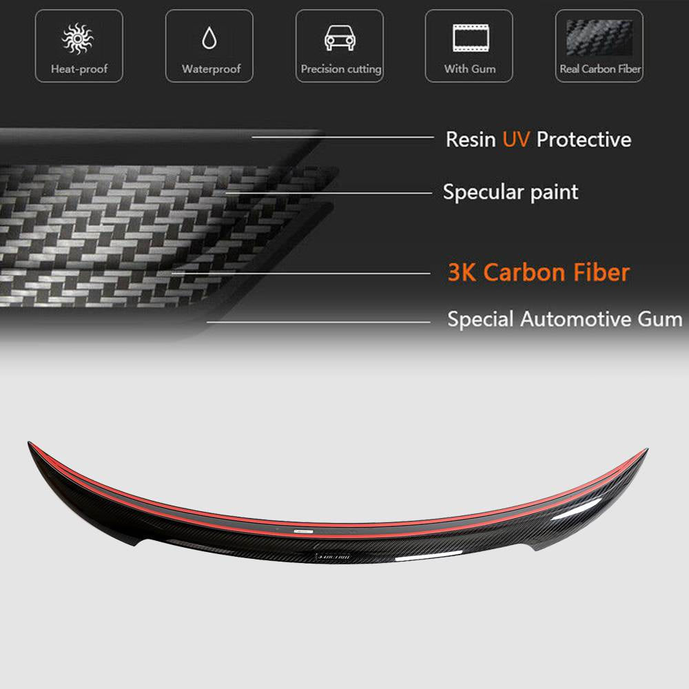 Tesla Model 3 2023 Rear Trunk Spoiler Dry Carbon Fiber-Ahacarbon
