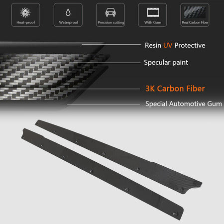 Tesla Model 3 2023 Side Skirts Dry Carbon Fiber-Ahacarbon