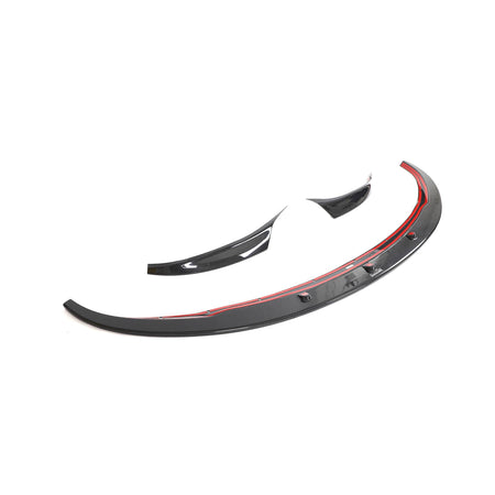 For Tesla Model 3 2023 Prepreg Dry Carbon Fiber Front Bumper Lip Spoiler-Ahacarbon