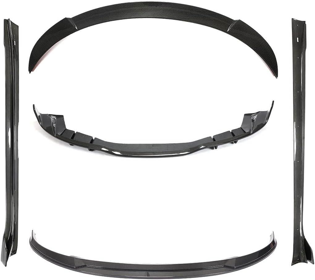 Tesla Model Y 2019-2024 Front Bumper Lip Side Skirts Rear Diffuser Trunk Spoiler Carbon Fiber-Ahacarbon