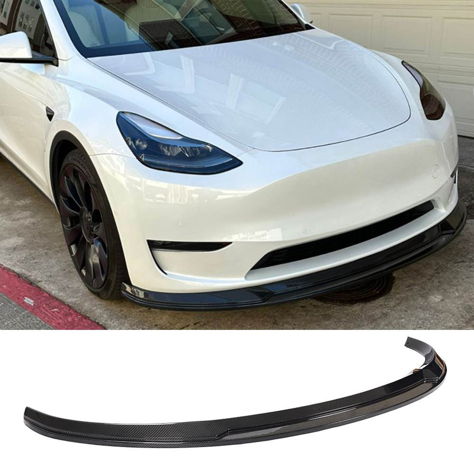 Tesla Model Y 2019-2024 Front Bumper Lip Side Skirts Rear Diffuser Trunk Spoiler Carbon Fiber-Ahacarbon