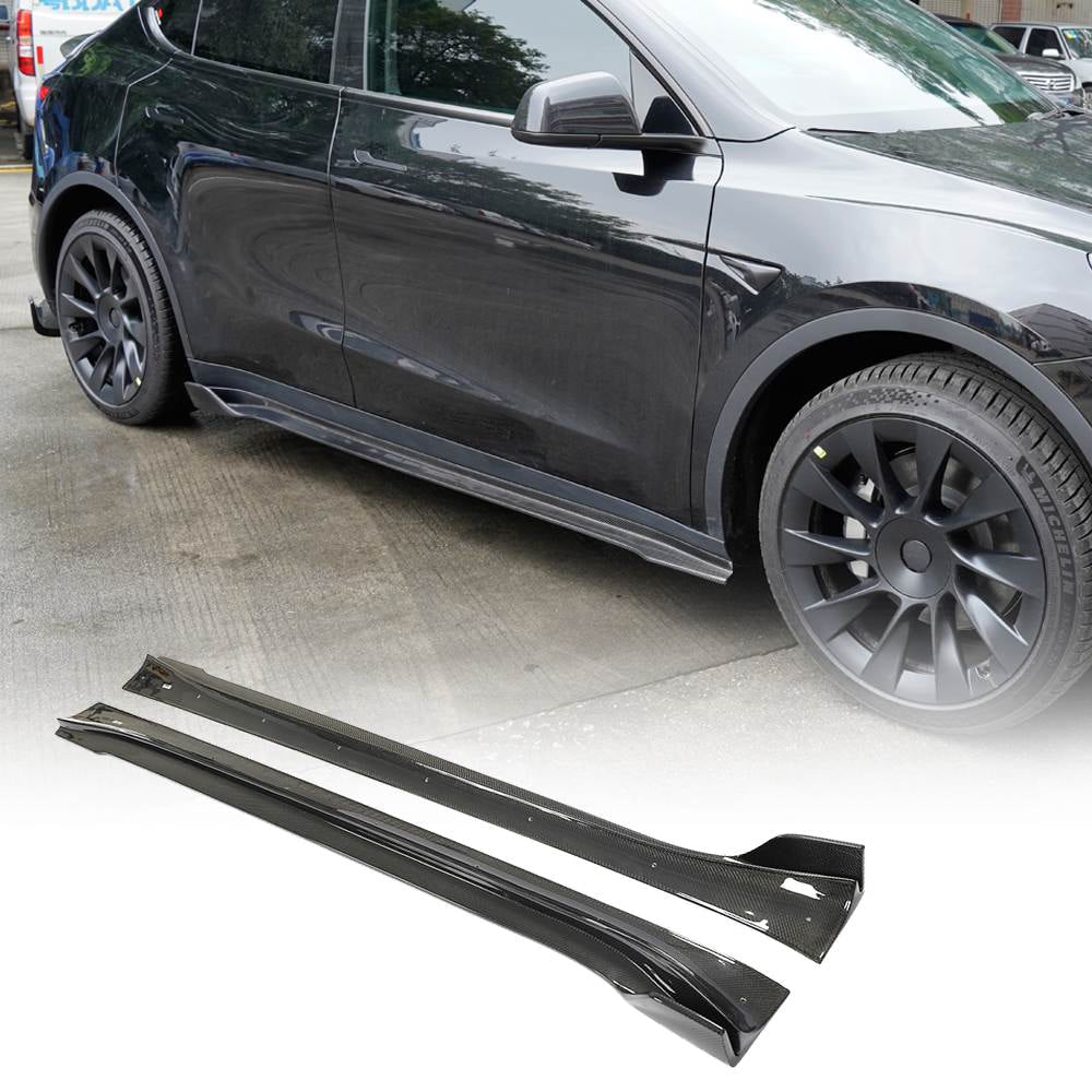 Tesla Model Y 2019-2024 Front Bumper Lip Side Skirts Rear Diffuser Trunk Spoiler Carbon Fiber-Ahacarbon