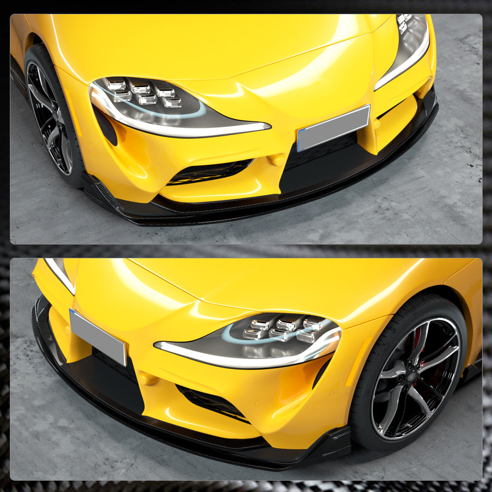 Toyota GR Supra J29 MK5 A90 2019-2021 Front Bumper Lip Carbon Fiber-Ahacarbon