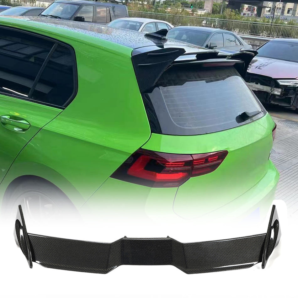 Volkswagen VW Golf 8 MK8 GTI R 2021UP Rear Roof Spoiler Carbon Fiber-Ahacarbon