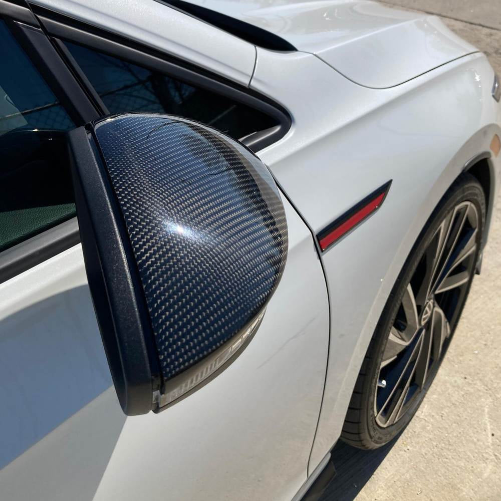 Volkswagen VW Golf 8 MK8 GTI R Rline 2021UP Mirror Covers Replacement Style Carbon Fiber/ABS-Ahacarbon