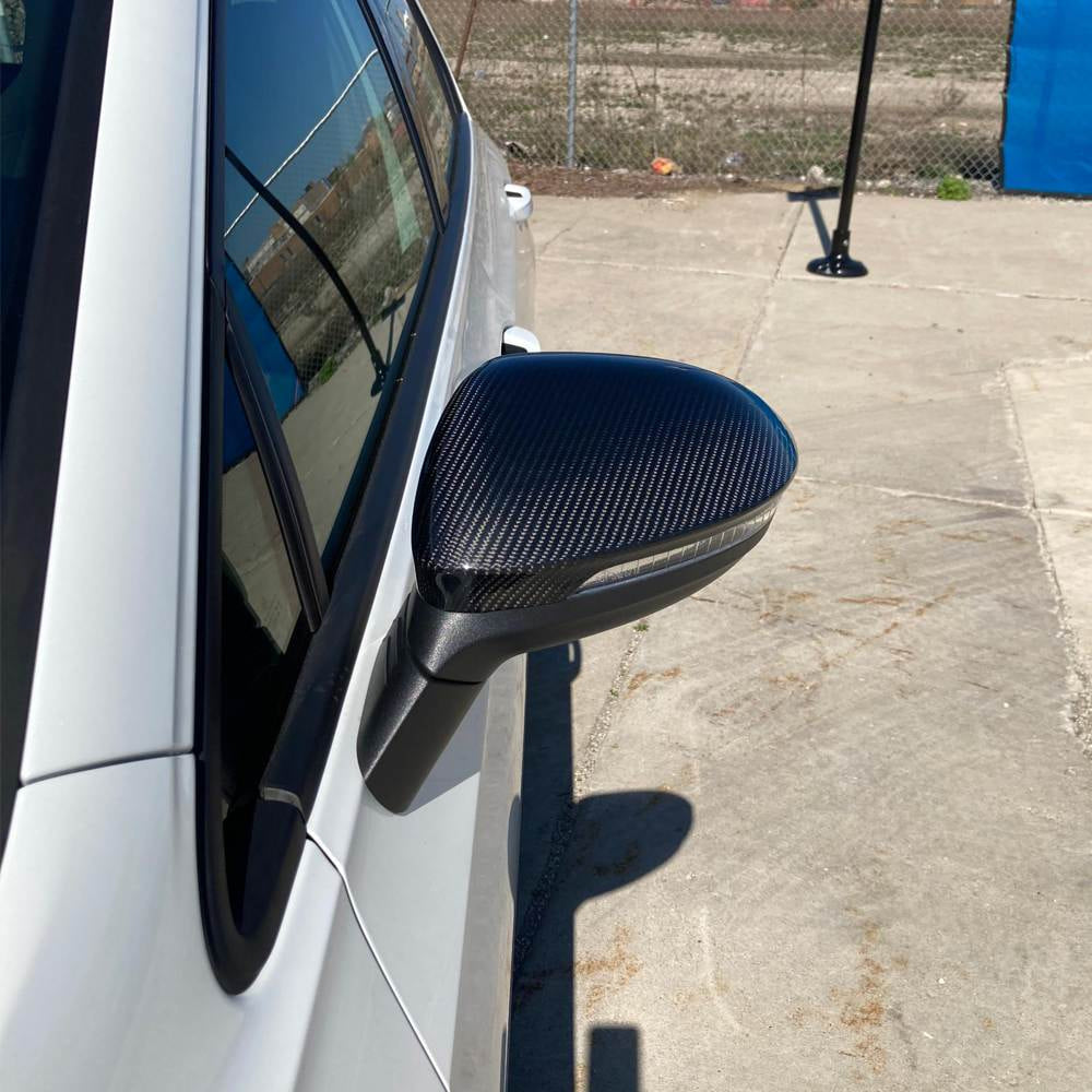 Volkswagen VW Golf 8 MK8 GTI R Rline 2021UP Mirror Covers Replacement Style Carbon Fiber/ABS-Ahacarbon