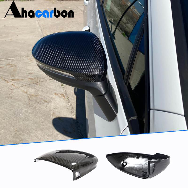 Volkswagen VW Golf 8 MK8 GTI R Rline 2021+ Mirror Covers Carbon Fiber (W/Lane Assist)-Ahacarbon