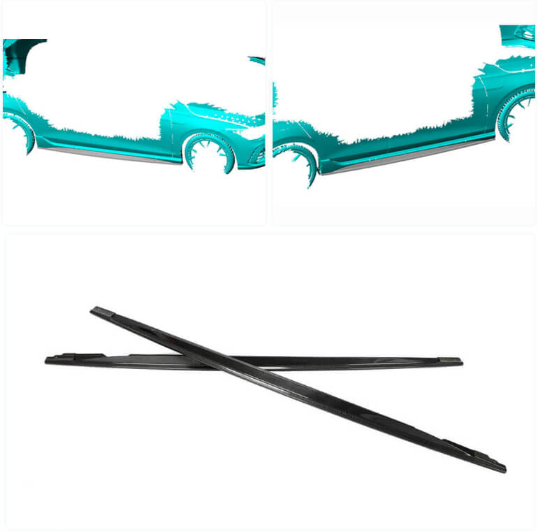 Volkswagen VW Golf 8 MK8 R 2021+ Front Bumper Lip Side Skirts Rear Diffuser Rear Trunk Spoiler Carbon Fiber-Ahacarbon