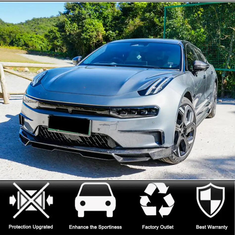 Zeekr 001 2021-2023 Front Bumper Lip Carbon Fiber-Ahacarbon