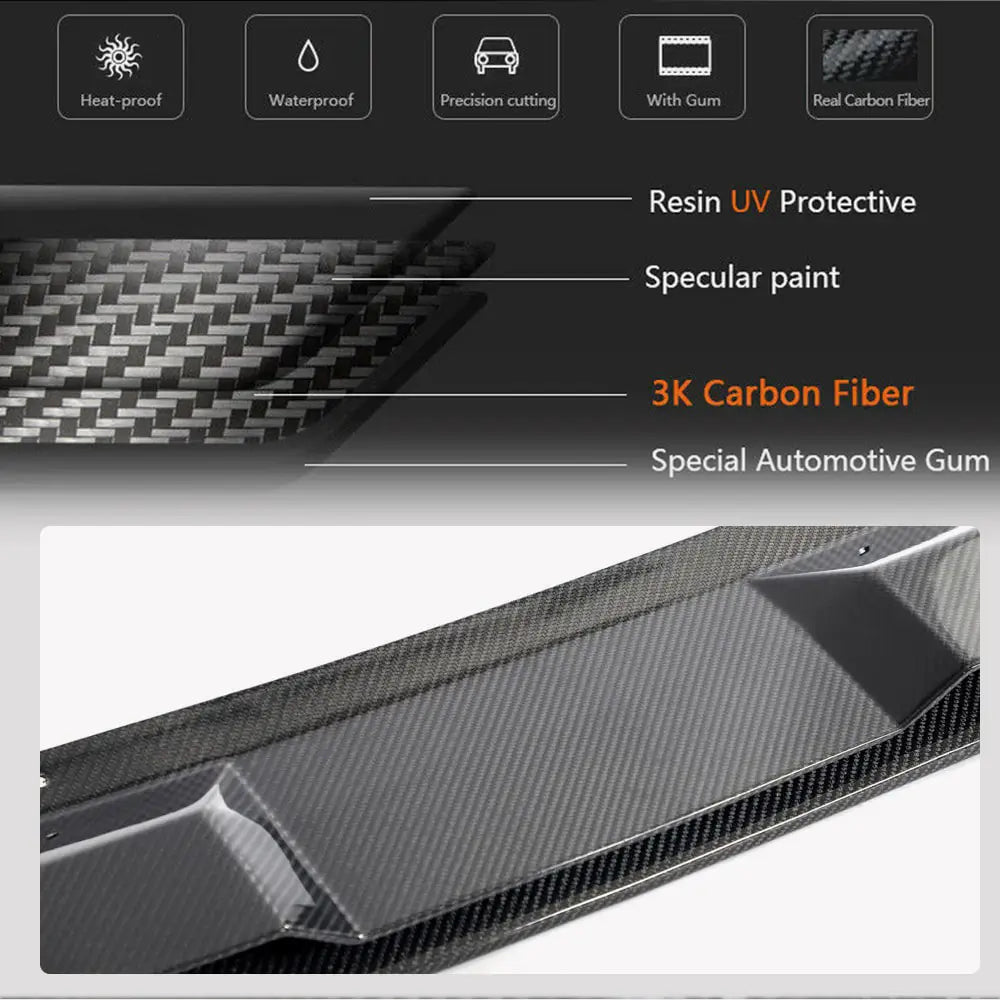 Zeekr 001 2021-2023 Front Bumper Lip Carbon Fiber-Ahacarbon