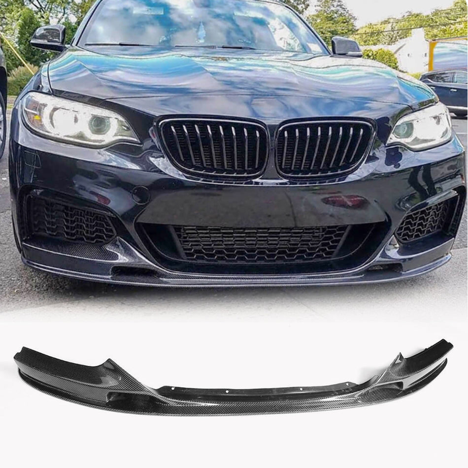 BMW 2 Series F22 F23 M Sport 2014-2019 Front Bumper Lip Carbon Fiber-Ahacarbon