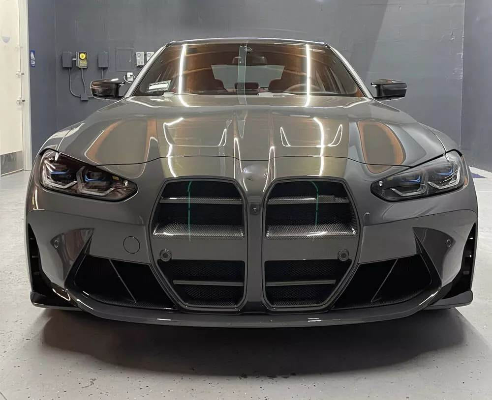 BMW G80 M3 G82 G83 M4 21-23 Front Grille Dry Carbon Fiber (without ACC)-Ahacarbon