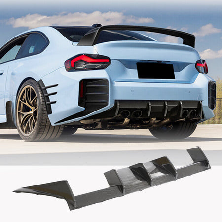 BMW G87 M2 Coupe 2-Door 2022+ Rear Bumper Diffuser Carbon Fiber-Ahacarbon