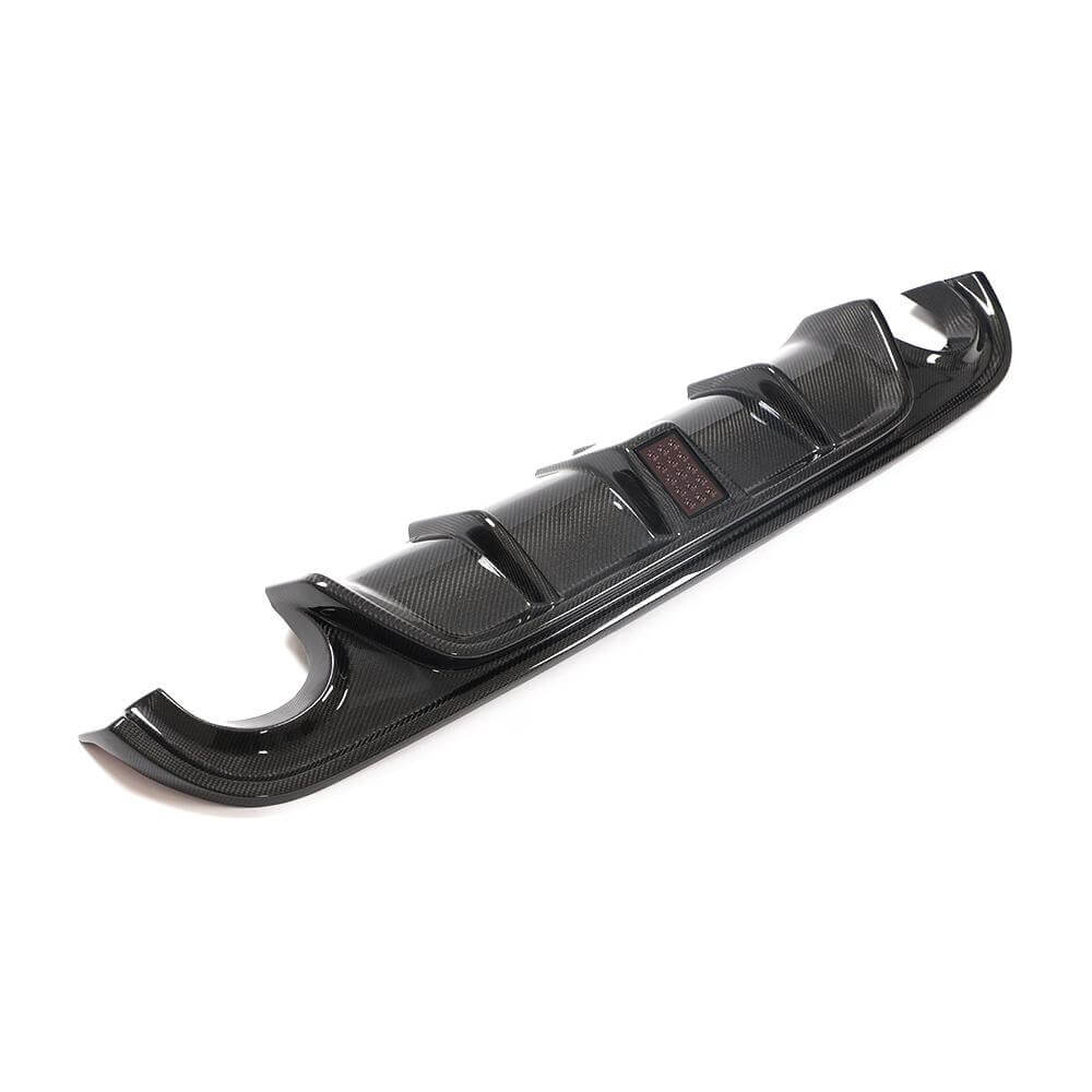 Infiniti Q50 Sedan 2014-2017 Rear Bumper Diffuser With LED Brake Light Carbon Fiber-Ahacarbon