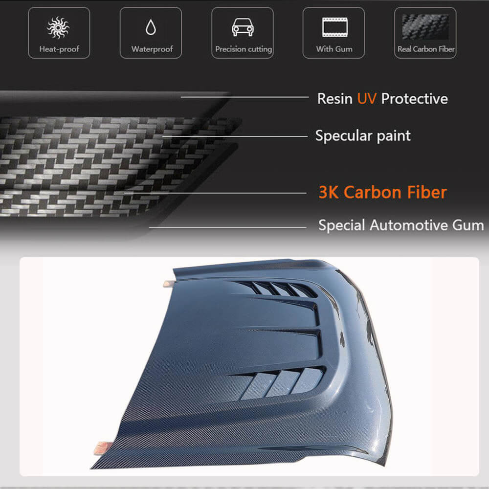 Ford BRONCO Sport Utility 2D 4D 2021-2023 Engine Bonnet Hood Cover Carbon Fiber-Ahacarbon