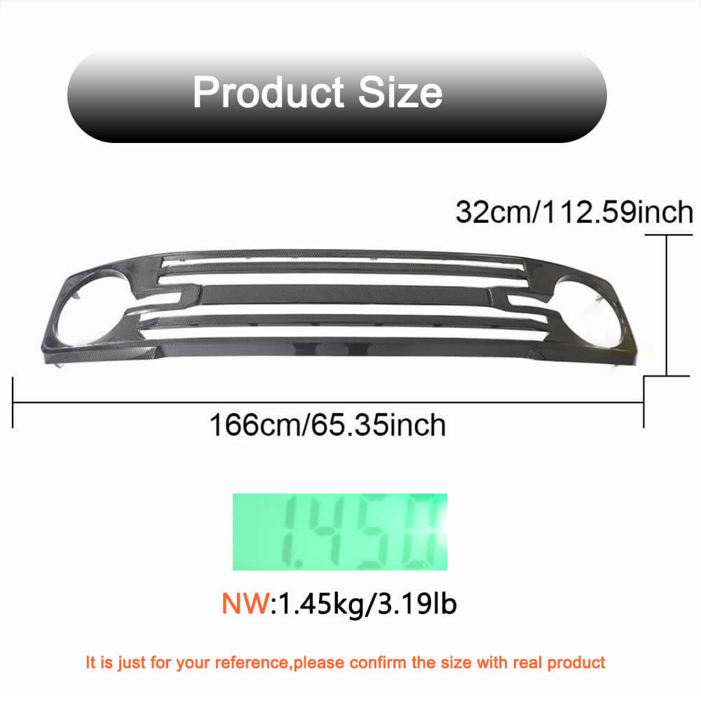 Ford BRONCO Sport Utility 2D 4D 21-23 Front Grille Carbon Fiber-Ahacarbon