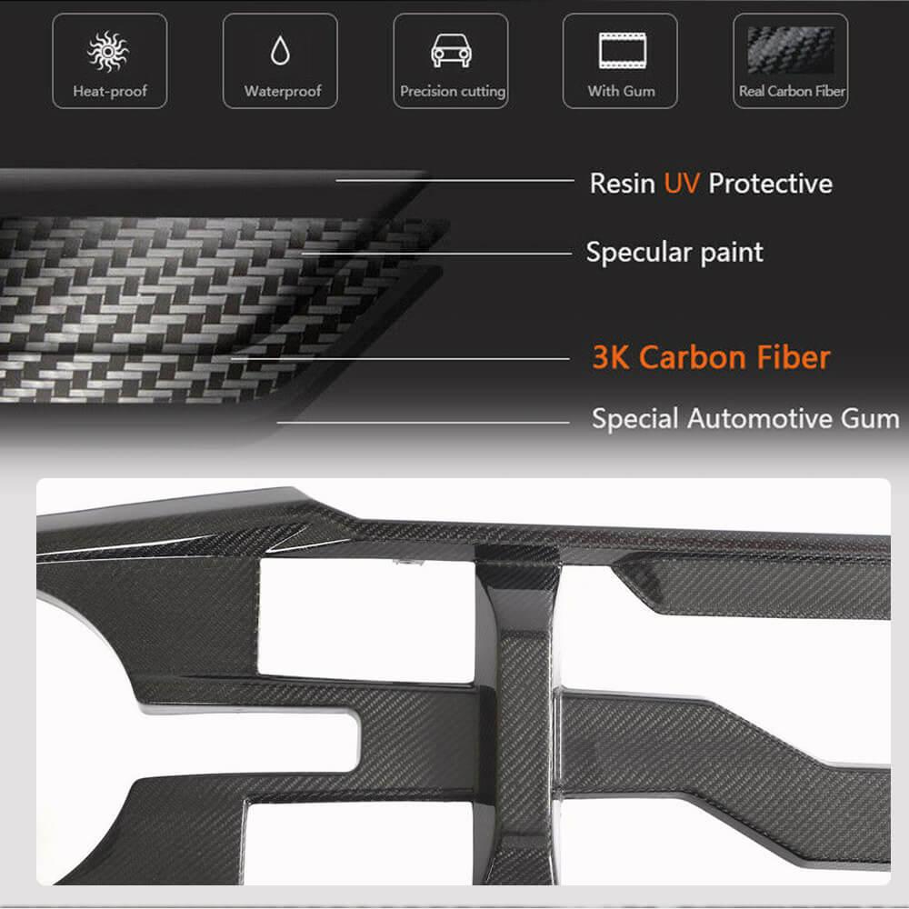 Ford BRONCO Sport Utility 2D 4D 2021-2023 Front Grille Carbon Fiber-Ahacarbon
