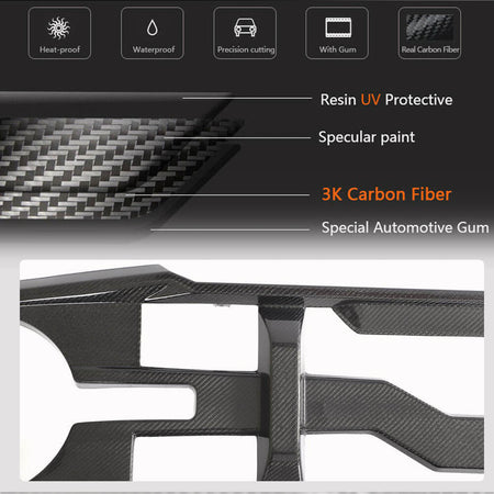 Ford BRONCO Sport Utility 2D 4D 2021-2023 Front Grille Carbon Fiber-Ahacarbon