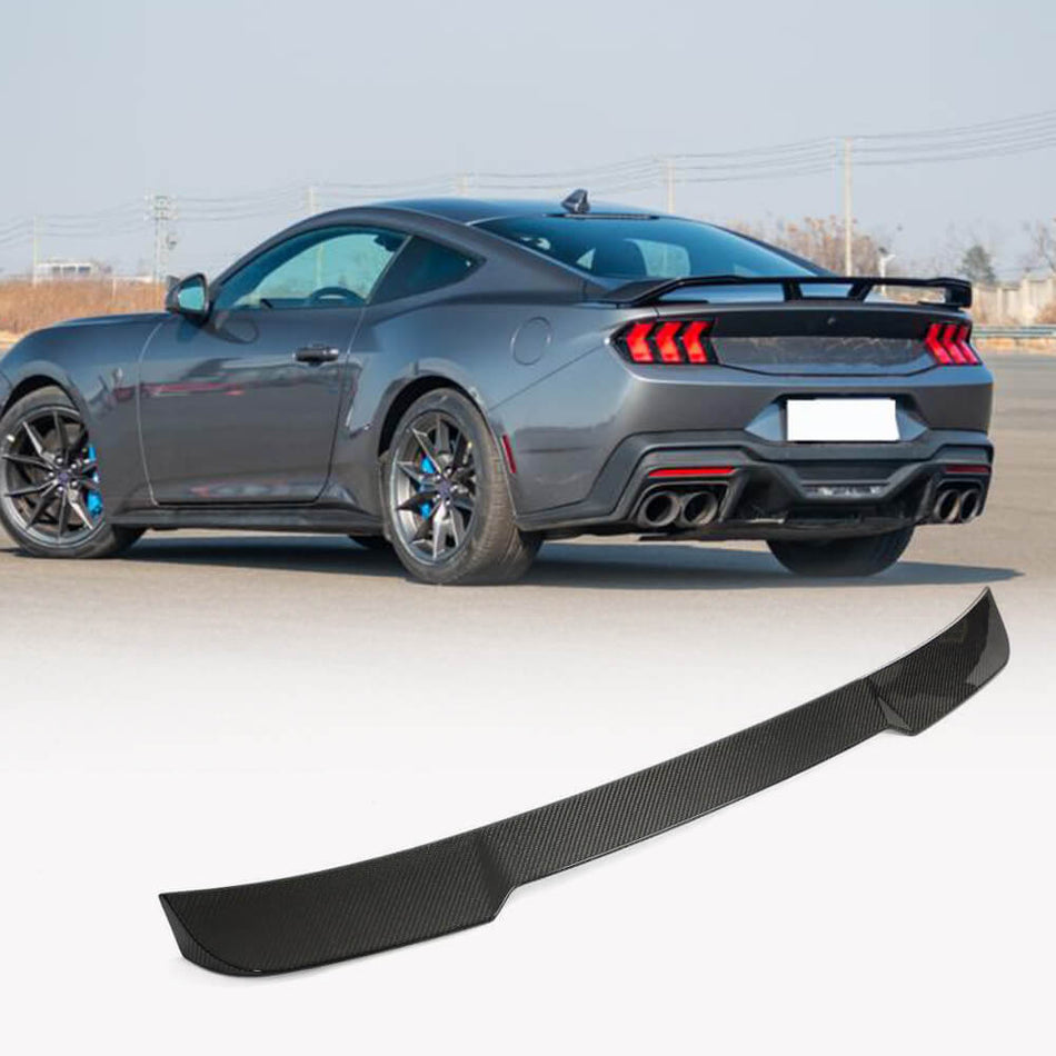 Ford Mustang Dark Horse Coupe 2-Door 2024+ Rear Roof Spoiler Carbon Fiber-Ahacarbon